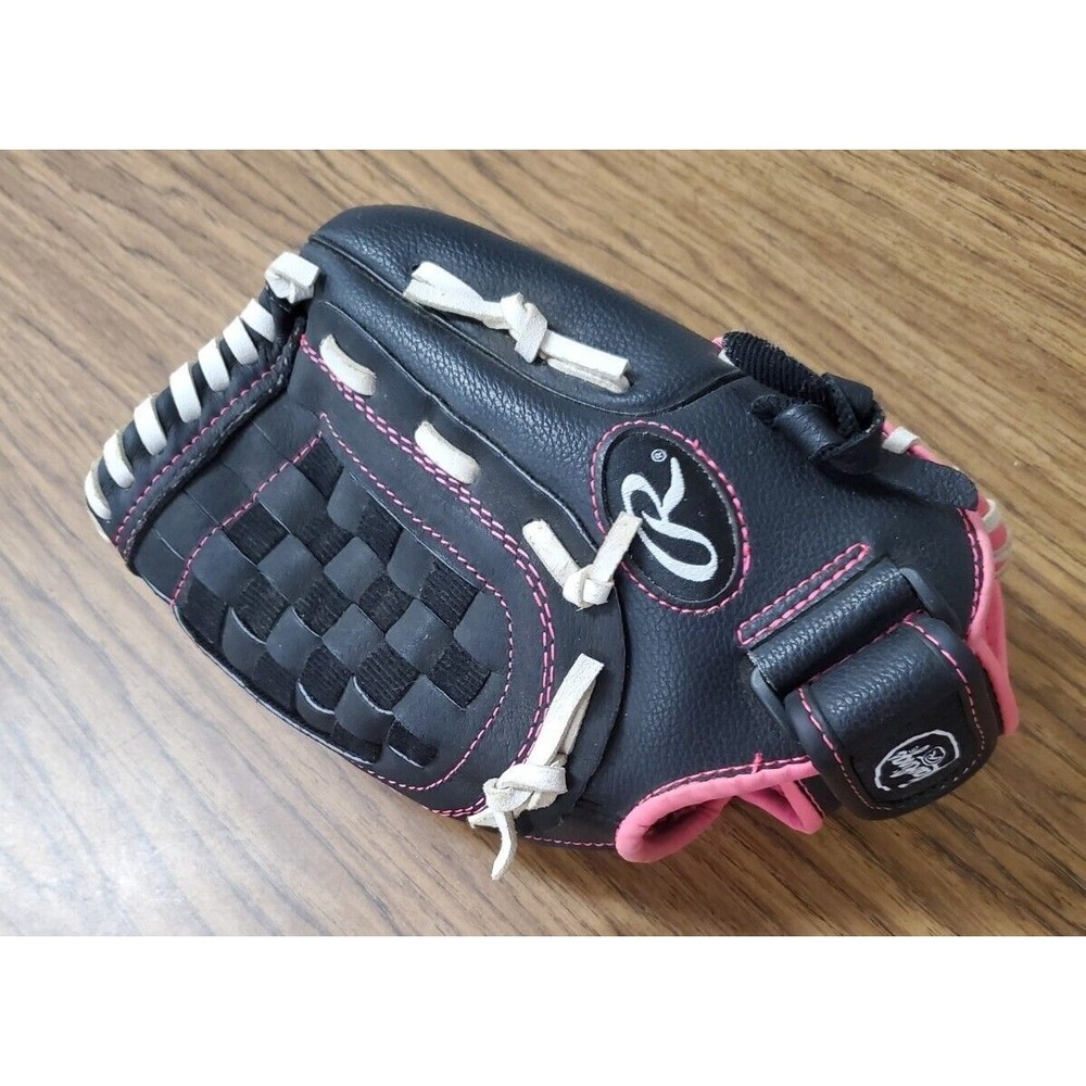 Rawlings Ball Glove WFP115 11.5" Leather Palm Black/Pink Right Hand Throw